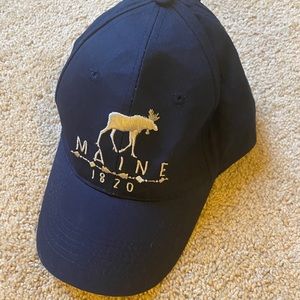 MAINE Navy Baseball Cap with moose